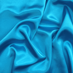 *Ткань Атлас-сатин, цвет Голубой (на отрез)  в Ялта