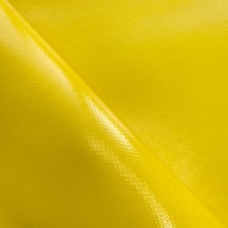 Ткань ПВХ 600 гр/м2 плотная, Жёлтый (Ширина 150см), на отрез  в Ялта