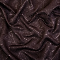 Ткань Блэкаут для штор &quot;Ледовое тиснение цвет Темно-Коричневый&quot; (на отрез)  в Ялта