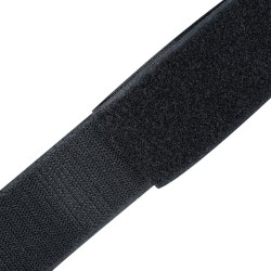 Контактная лента 25мм цвет Чёрный (велькро-липучка, на отрез)  в Ялта