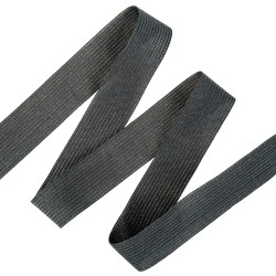 Окантовочная лента-бейка, цвет Чёрный 22мм (на отрез)  в Ялта