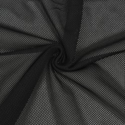 Трикотажная Сетка 75 г/м2, цвет Черный (на отрез)  в Ялта