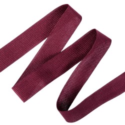 Окантовочная лента-бейка, цвет Бордовый 22мм (на отрез)  в Ялта