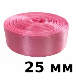 Лента Атласная 25мм, цвет Розовый (на отрез)  в Ялта