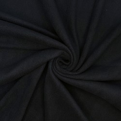 Ткань Флис Односторонний 130 гр/м2, цвет Черный (на отрез)  в Ялта