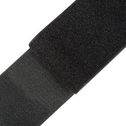 Контактная лента 100мм цвет Чёрный (велькро-липучка, на отрез)  в Ялта