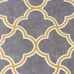 Интерьерная ткань Дак (DUCK), принт &quot;Орнамент на Сером&quot; (на отрез)  в Ялта