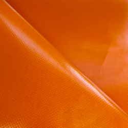 Тентовый материал ПВХ 450 гр/м2, Оранжевый (Ширина 160см), на отрез  в Ялта, 450 г/м2, 699 руб