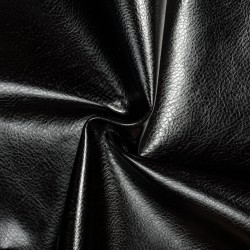 Ткань Дерматин (Кожзам) для мебели, цвет Черный (на отрез)  в Ялта