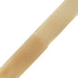 Контактная лента 25мм цвет Кремовый (велькро-липучка, на отрез)  в Ялта